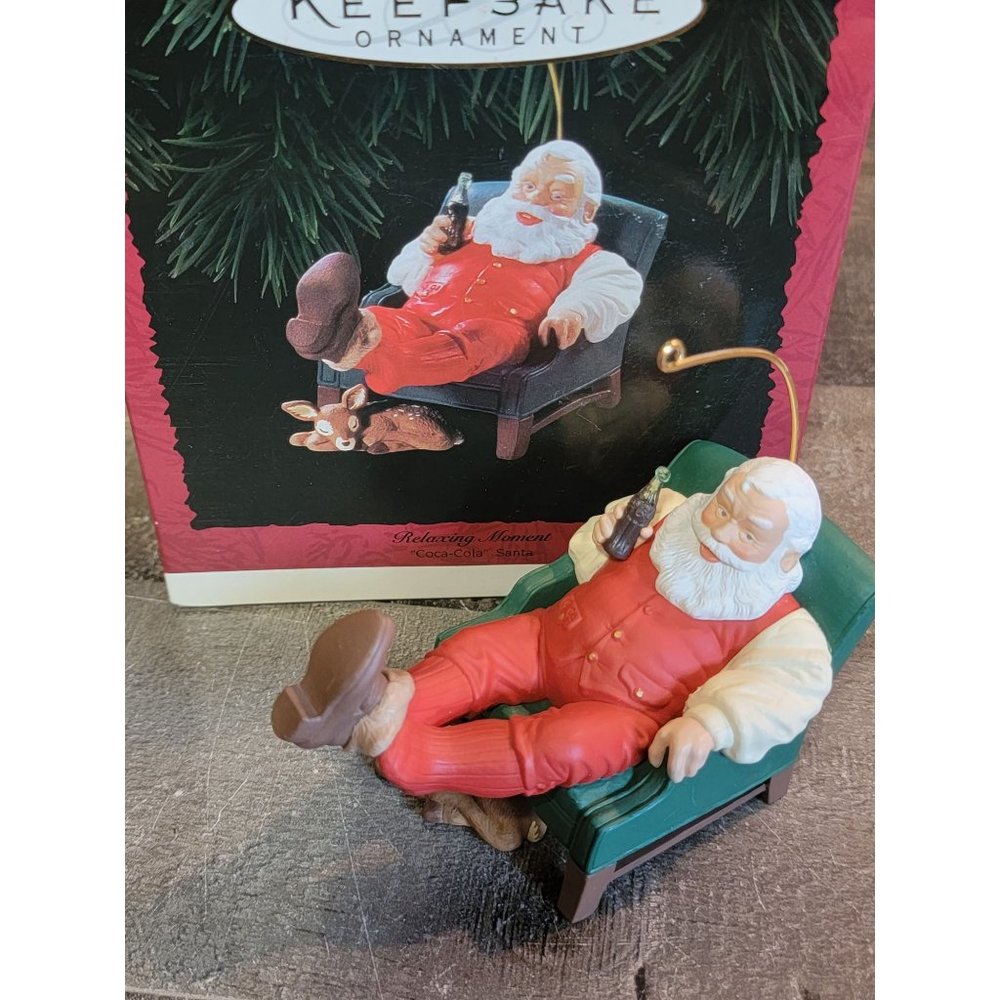Hallmark relaxing moment Coca-Cola Santa 1994‎ ornament Xmas decor